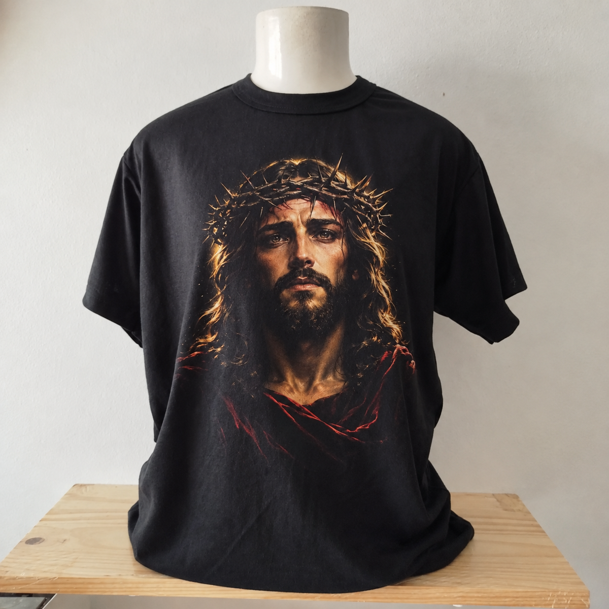 Camiseta Cristo Coroado de Espinhos, estampa completa