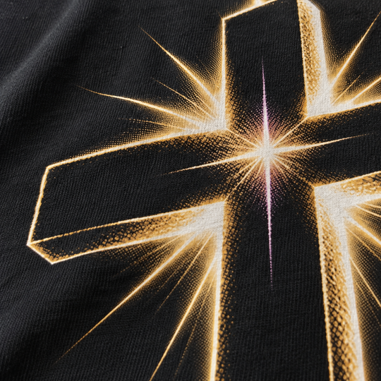 Camiseta gospel Não Está Aqui, Mas Ressuscitou | Estampa cristã em DTF